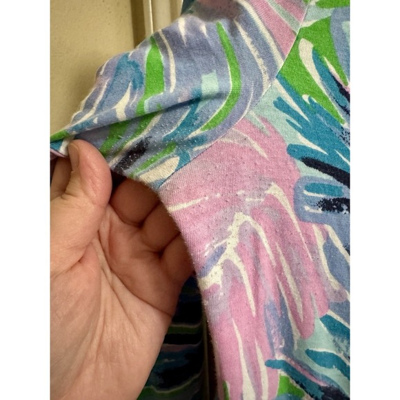 Lilly Pulitzer Women's Geanna Long Sleeve Dress Pink Blue Babydoll Beach Sz S - Picture 7 of 11